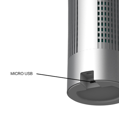 Mini Taşınabilir Araba Ionizer Hava Temizleyici Hepa Filtre Alüminyum Alaşımlı Kabuk