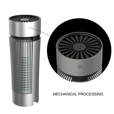 Mini Taşınabilir Araba Ionizer Hava Temizleyici Hepa Filtre Alüminyum Alaşımlı Kabuk